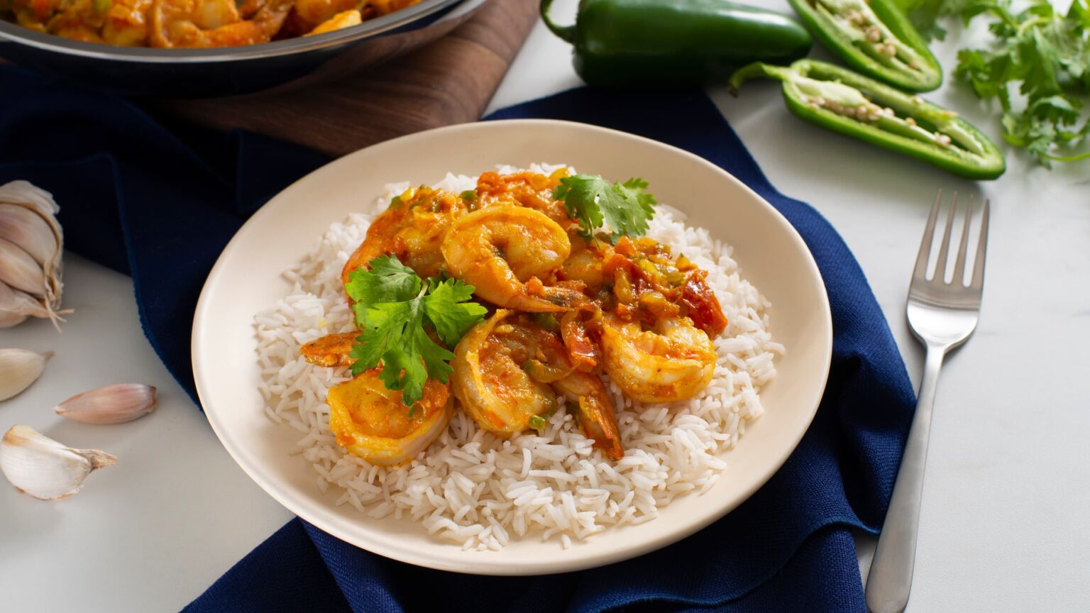 Spicy Indian Basmati Rice and Shrimp
