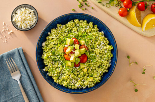 green goddess pearl couscous salad recipe