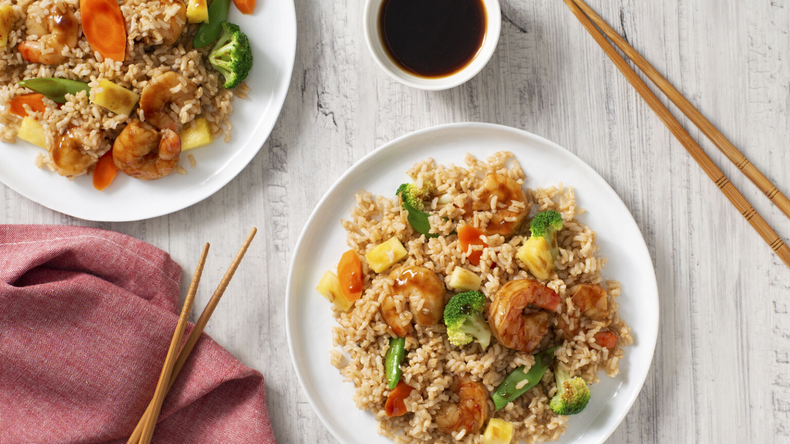 Hawaiian Stir-Fry with Rice and Shrimps Recipe