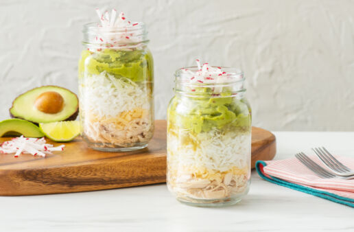 Salsa Verde Chicken Rice Walking Tacos