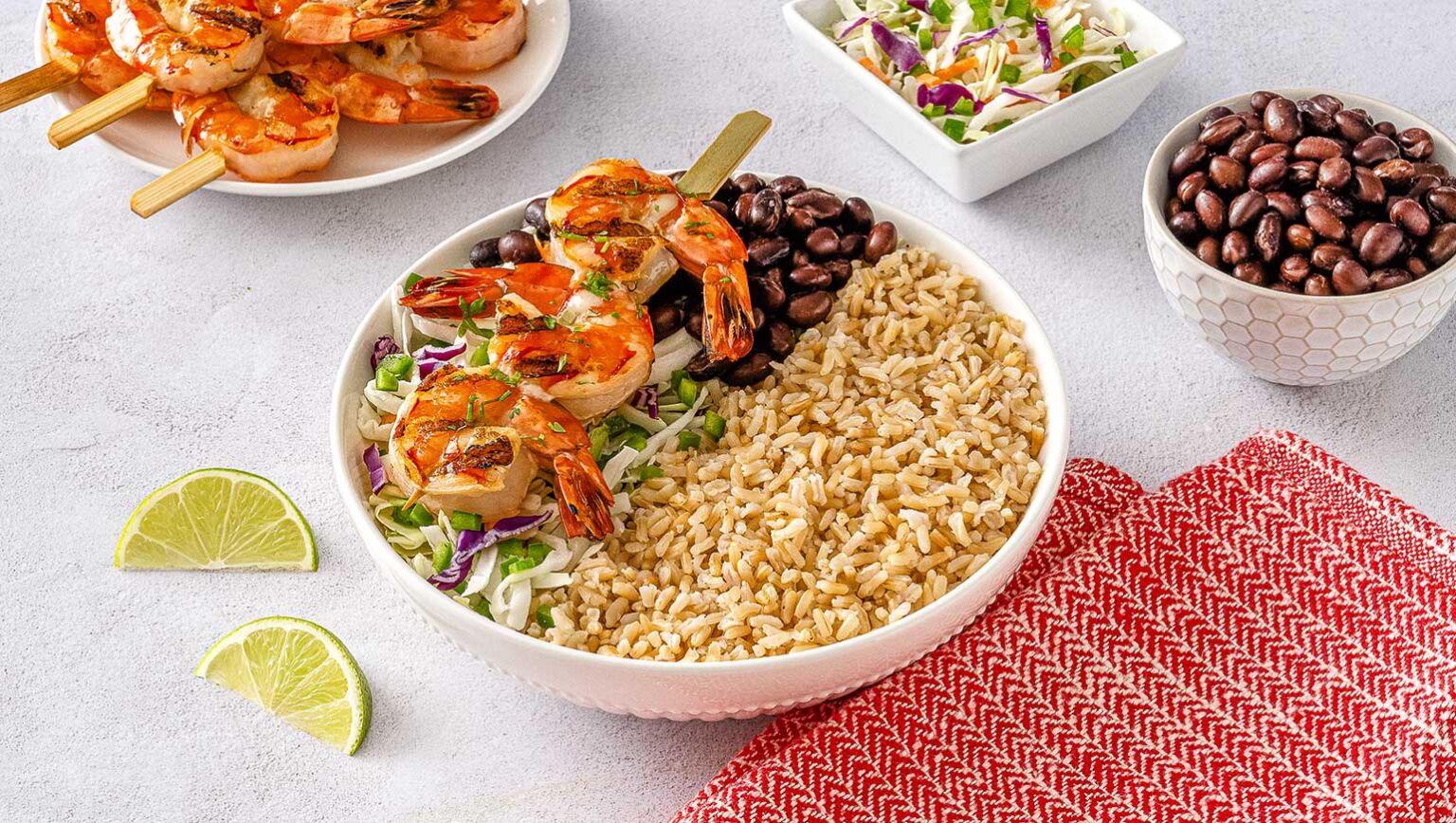 Mexican Grilled Shrimp and Rice Bowl